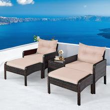 Load image into Gallery viewer, Gymax 5 PC Patio Set Sectional Rattan Wicker Furniture Set Home Outdoor
