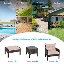 Load image into Gallery viewer, Gymax 5 PC Patio Set Sectional Rattan Wicker Furniture Set Home Outdoor
