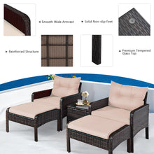 Load image into Gallery viewer, Gymax 5 PC Patio Set Sectional Rattan Wicker Furniture Set Home Outdoor
