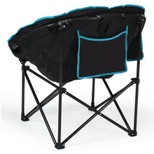 Load image into Gallery viewer, Gymax Moon Saucer Steel Camping Chair Folding Padded Seat w/ Carry Bag
