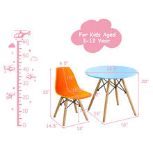 Load image into Gallery viewer, Gymax 5 PC Kids Colorful Round Table Chair Set w/ 4 Armless Chairs
