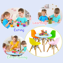 Load image into Gallery viewer, Gymax 5 PC Kids Colorful Round Table Chair Set w/ 4 Armless Chairs

