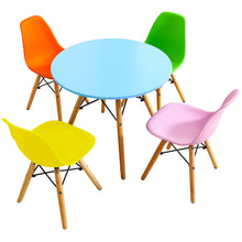 Load image into Gallery viewer, Gymax 5 PC Kids Colorful Round Table Chair Set w/ 4 Armless Chairs
