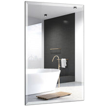 Load image into Gallery viewer, Gymax Rectangle Mirror Wall Mounted Bathroom Beveled Silver Mirror Frameless
