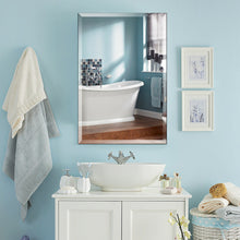 Load image into Gallery viewer, Gymax Rectangle Mirror Wall Mounted Bathroom Beveled Silver Mirror Frameless
