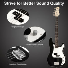 Load image into Gallery viewer, Gymax Electric Bass Guitar Full Size 4 String w/ Bag Strap Guitar Pick Amp Cord Black
