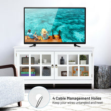 Load image into Gallery viewer, Gymax TV Stand Modern Wood Storage Console Entertainment Center w/ 2 Doors White
