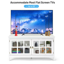 Load image into Gallery viewer, Gymax TV Stand Modern Wood Storage Console Entertainment Center w/ 2 Doors White
