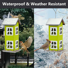 Load image into Gallery viewer, Gymax Outdoor Wild Bird Feeder Weatherproof House Design Garden Yard Decoration Green
