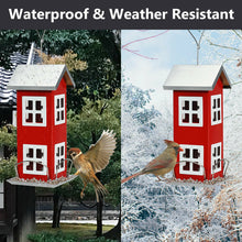 Load image into Gallery viewer, Gymax Outdoor Wild Bird Feeder Weatherproof House Design Garden Yard Decoration Red
