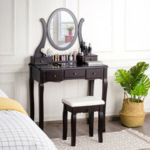 Load image into Gallery viewer, Gymax Vanity Set Makeup Dressing Table W/Mirror Drawers &amp; Removable Storage Box
