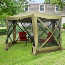 Load image into Gallery viewer, Gymax Portable Pop Up 6 Sided Canopy Instant Gazebo Screen Tent Green

