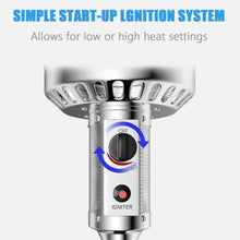 Load image into Gallery viewer, Gymax Outdoor Patio Heater Propane Standing LP Gas Steel W/Table &amp; Wheels Black
