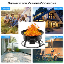 Load image into Gallery viewer, Gymax Portable Propane Outdoor Gas Fire Pit W/ Cover &amp; Carry Kit 19-Inch 58,000 BTU
