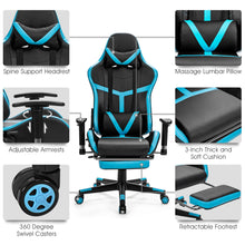 Load image into Gallery viewer, Gymax Massage Gaming Chair Reclining Racing Chair High Back w/Lumbar Support Footrest
