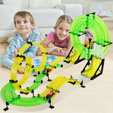 Load image into Gallery viewer, Gymax Autoflier Kids RC Rail Car Race Track Set 28.5ft 3D Track Speed Booster Playset

