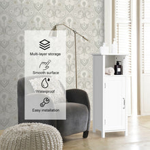 Load image into Gallery viewer, Gymax Bathroom Floor Storage Cabinet Free Standing w/ Single Door Adjustable Shelf
