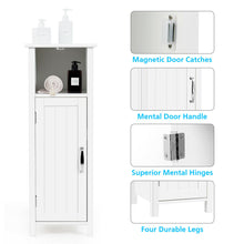 Load image into Gallery viewer, Gymax Bathroom Floor Storage Cabinet Free Standing w/ Single Door Adjustable Shelf
