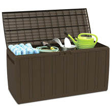 Load image into Gallery viewer, Gymax 80 Gallon Deck Storage Box Tool Box Patio Storage Container Plastic Garden
