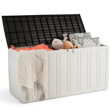 Load image into Gallery viewer, Gymax 80 Gallon Deck Storage Box Tool Box Patio Storage Container Plastic Garden

