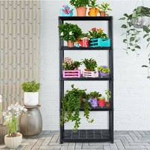 Load image into Gallery viewer, Gymax 2 Pieces 5-Tier Ventilated Shelving Storage Rack Free Standing Multi-Use Shelf Unit
