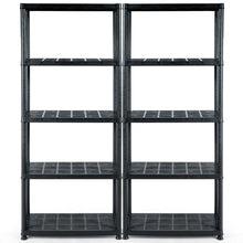 Load image into Gallery viewer, Gymax 2 Pieces 5-Tier Ventilated Shelving Storage Rack Free Standing Multi-Use Shelf Unit
