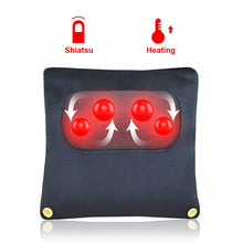 Load image into Gallery viewer, Gymax Shiatsu Massage Pillow Back Neck Massager Kneading w/ Heat Shoulder Pain Relief
