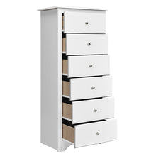 Load image into Gallery viewer, Gymax 6 Drawer Chest Dresser Clothes Storage Bedroom Tall Furniture Cabinet White
