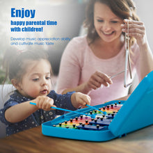 Load image into Gallery viewer, Gymax 25 Notes Kids Glockenspiel Chromatic Metal Xylophone w/ Blue Case and 2 Mallets
