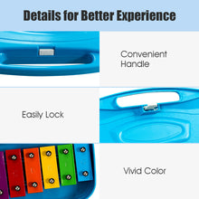 Load image into Gallery viewer, Gymax 25 Notes Kids Glockenspiel Chromatic Metal Xylophone w/ Blue Case and 2 Mallets
