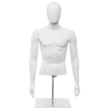 Load image into Gallery viewer, Gymax Half Body Mannequin Form Male Head Turn Display White
