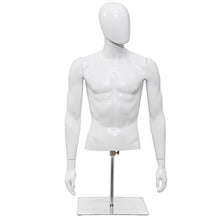Load image into Gallery viewer, Gymax Half Body Mannequin Form Male Head Turn Display White
