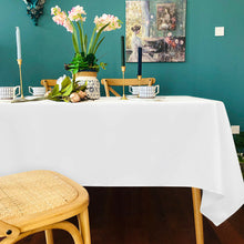 Load image into Gallery viewer, Gymax 10 PCS 90&#39;&#39; x 156&#39;&#39; Rectangle Polyester Tablecloth Wedding Party Home Decor White

