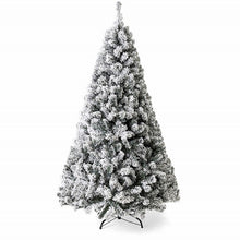 Load image into Gallery viewer, Gymax 6ft/7.5ft/9ft Snow Flocked Hinged Artificial Christmas Tree Unlit Decor
