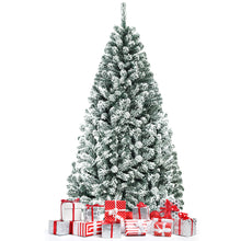 Load image into Gallery viewer, Gymax 6ft/7.5ft/9ft Snow Flocked Hinged Artificial Christmas Tree Unlit Decor
