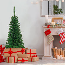 Load image into Gallery viewer, Gymax 4.5ft Colorful Lights Spruce Hinged Tree with 150 Colorful LED Lights
