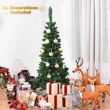 Load image into Gallery viewer, Gymax 4.5ft Colorful Lights Spruce Hinged Tree with 150 Colorful LED Lights
