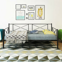 Load image into Gallery viewer, Gymax Metal Daybed Frame Twin Size Multifunctional Platform Bed Stable Steel Slats
