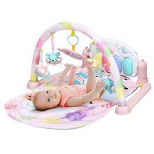 Load image into Gallery viewer, Gymax Baby Gym Play Mat 3 in 1 Fitness Music and Lights Fun Piano Activity Center Pink Blue
