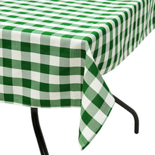 Load image into Gallery viewer, Gymax 10Pcs 52&#39;&#39;x52&#39;&#39; Square Polyester Plaid Tablecloth Green &amp; White Checker Dinner

