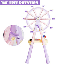 Load image into Gallery viewer, Gymax Height Adjustable Kids Easel Double Sided Art Easel Purple Home
