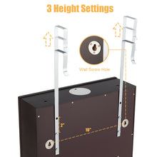 Load image into Gallery viewer, Gymax Wall Door Mounted Jewelry Cabinet Organizer LED Mirror Brown

