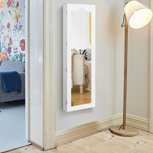 Load image into Gallery viewer, Gymax Wall Door Mounted Jewelry Cabinet Organizer LED Mirror White
