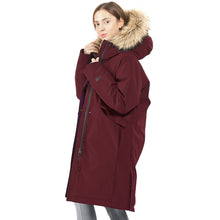 Load image into Gallery viewer, Gymax Women' Hooded Duck Down Jacket Puffing Parka Long Coat w/Faux-Fur Trim Winter
