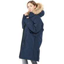 Load image into Gallery viewer, Gymax Women' Hooded Duck Down Jacket Puffing Parka Long Coat w/Faux-Fur Trim Winter
