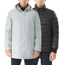 Load image into Gallery viewer, Gymax Men&#39;s Interchange 3 in 1 Ski Jacket Snow Coat Black/Grey/Navy
