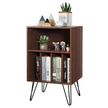 Load image into Gallery viewer, Gymax File Cabinet W/Split Storage Standing Display Bookshelf Bedroom
