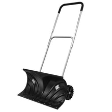Load image into Gallery viewer, Gymax Rolling Snow Pusher Plow Shovel w/Adjustable Handle Removal Tool
