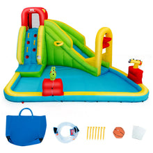 Load image into Gallery viewer, Gymax Outdoor Inflatable Splash Water Bounce House Jump Slide w/Blower
