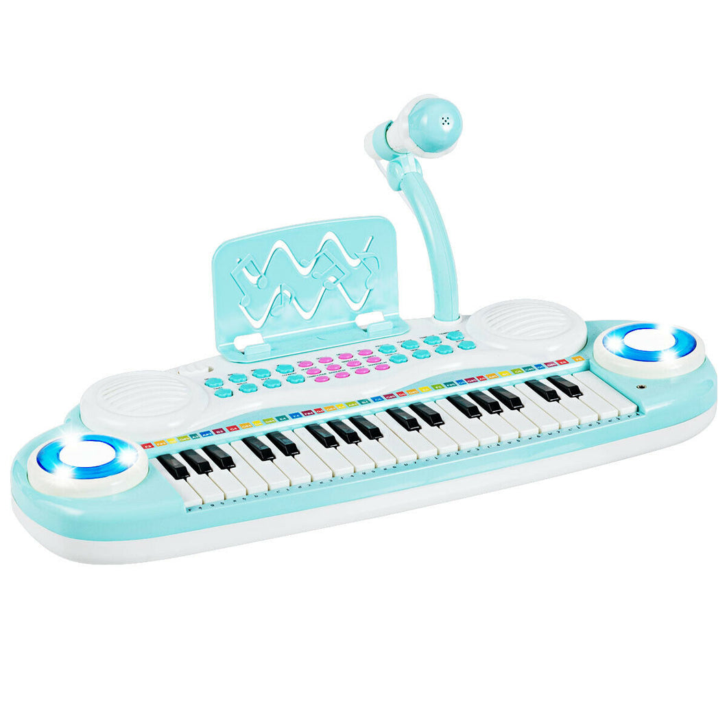 Gymax 37 Keys Kids Toy Electronic Organ Portable Piano Keyboard w/ Microphone